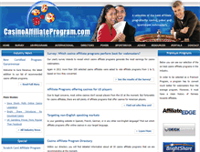Tablet Screenshot of casinoaffiliateprogram.com